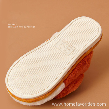 New Flat Soft Plush Fluffy Indoor Bedroom Slippers